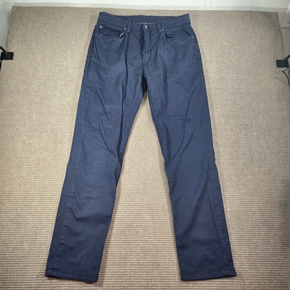 Brooks Brothers Mens 34x32 Navy Blue Slim Fit Stretch 5-Pocket Chino Pants - Picture 2 of 7